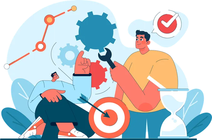 Gestion du marketing d'entreprise  Illustration