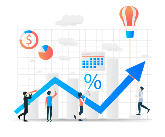 Croissance du démarrage d'entreprise  Illustration