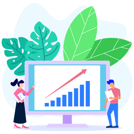 Croissance du démarrage d'entreprise  Illustration