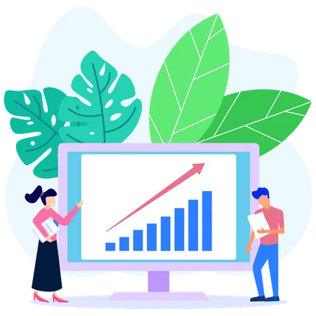 Croissance du démarrage d'entreprise  Illustration