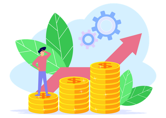 Croissance du démarrage d'entreprise  Illustration