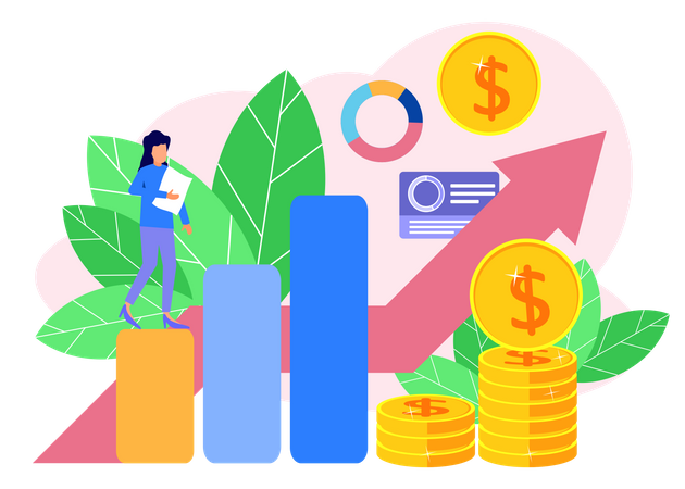 Croissance du démarrage d'entreprise  Illustration