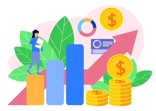 Croissance du démarrage d'entreprise  Illustration