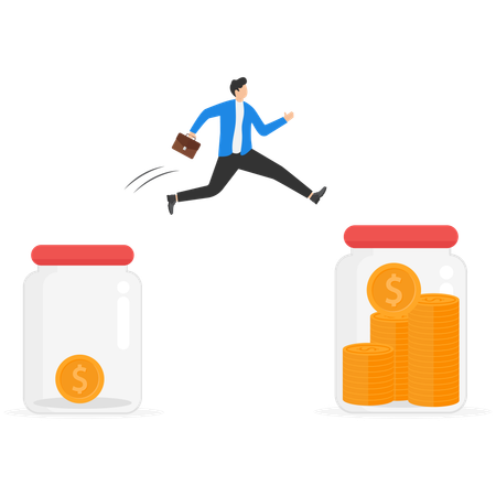 Les entreprises stimulent la richesse financière  Illustration