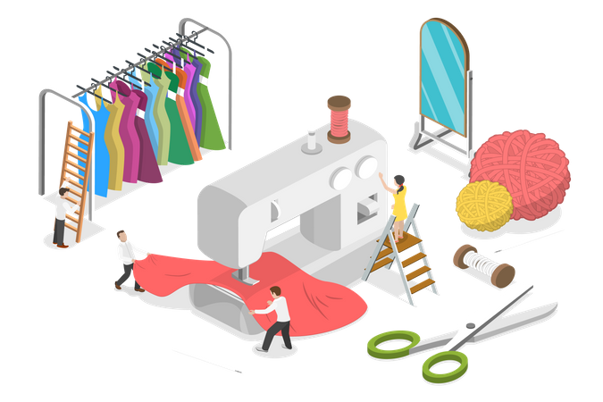 Entreprise textile  Illustration