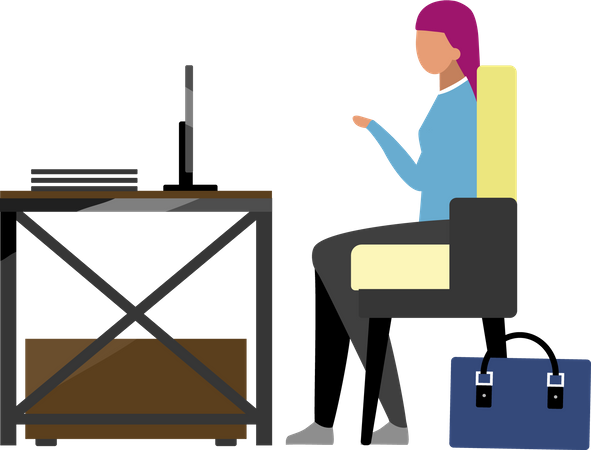 Entretien d'embauche vidéo  Illustration