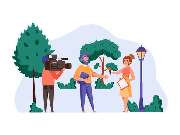 Entrevista com cientista ambiental  Ilustração