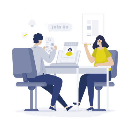Entrevista de emprego  Ilustração