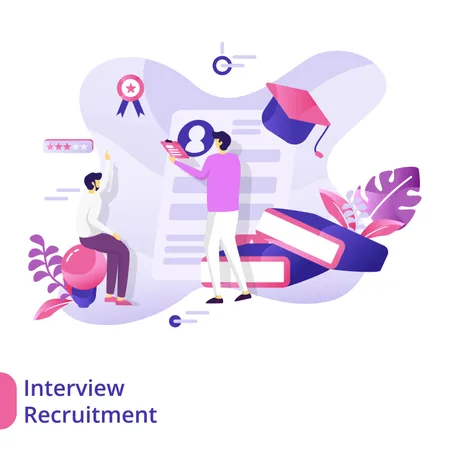 Entrevista de recrutamento  Ilustração