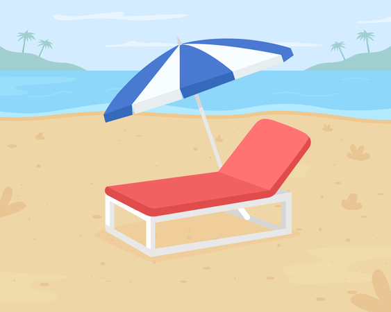 Erholsamer Strandurlaub  Illustration