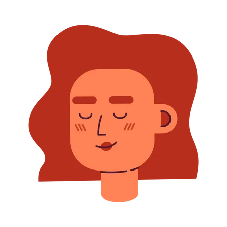 Entspannte Frau mit geschlossenen Augen und Lächeln  Illustration