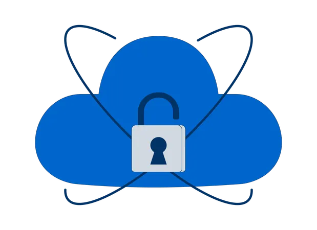 Entsperrte Cloud-Sicherheit  Illustration