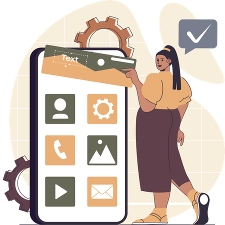 Entwickler, der Online-Entwicklung durchführt  Illustration