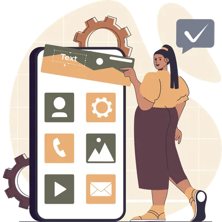 Entwickler, der Online-Entwicklung durchführt  Illustration