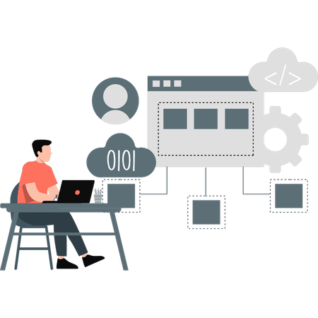 Entwickler erstellt Statistik-Infografiken  Illustration