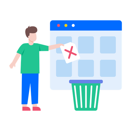 Entwickler löschen Datei  Illustration