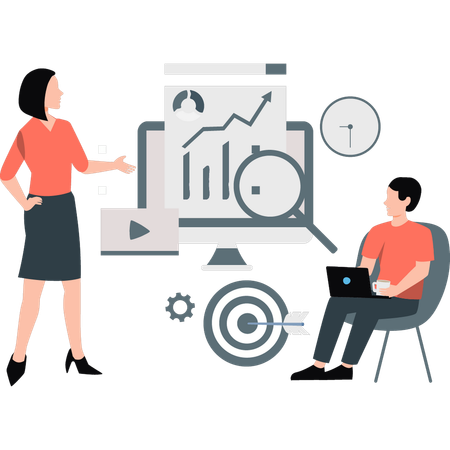 Entwickleranalyse SEO-Wachstumsbericht  Illustration