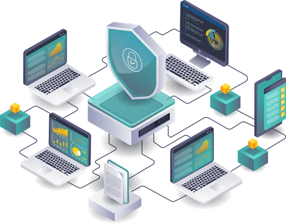 Entwicklung der Technologie zur Computersicherheitsanalyse  Illustration