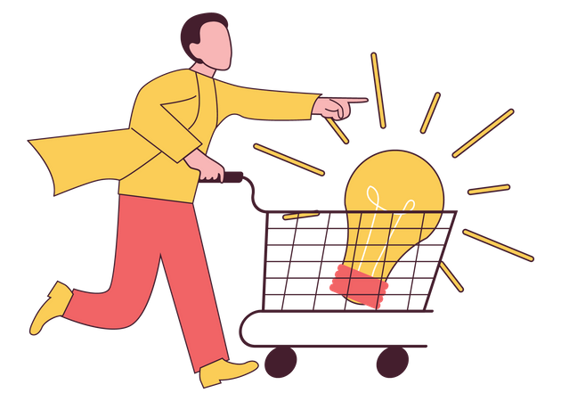 Entwicklung einer kreativen Idee  Illustration