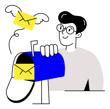 Enviando email  Ilustração