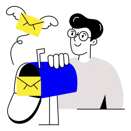 Enviando email  Ilustração