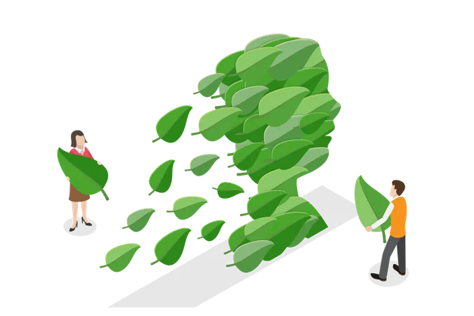 3 D Isometric Flat Vector Conceptual Illustration Of Environment Friendly Approach Protection Of Nature Illustration