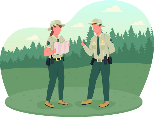 Environmental police Illustration