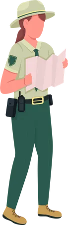 Environmental police female officer  Illustration