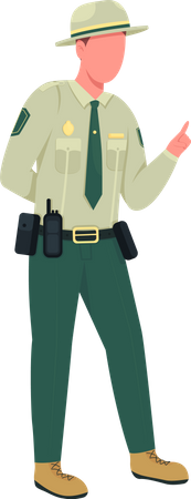 Environmental police male officer  Illustration