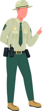 Environmental police male officer  Illustration