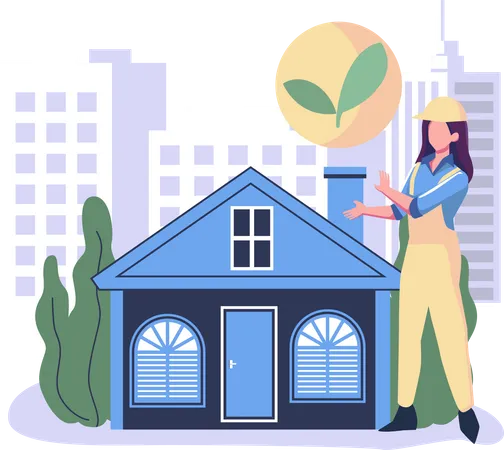 Environmentally Friendly House Hold Waste Flat Style Illustration イラスト