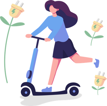 Environmentally friendly transportation  イラスト