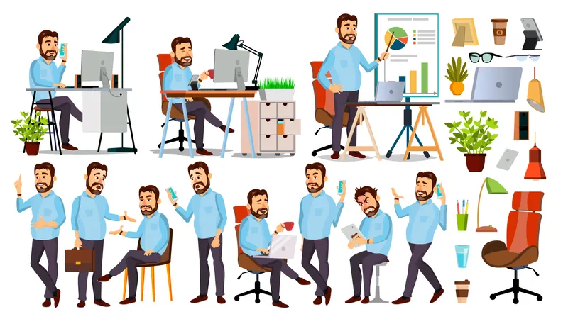 Environnement de bureau  Illustration