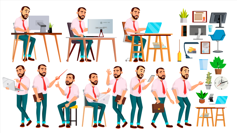 Environnement de bureau  Illustration