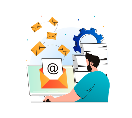 Envoi d'un mail promotionnel via newsletter  Illustration