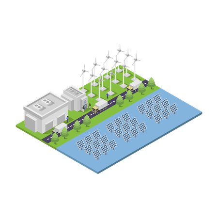 Éoliennes  Illustration