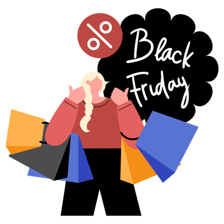 Epic Saving for Black Friday  Illustration