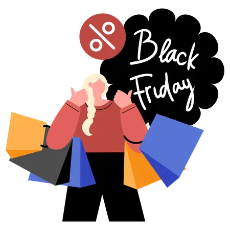 Epic Saving for Black Friday  Illustration