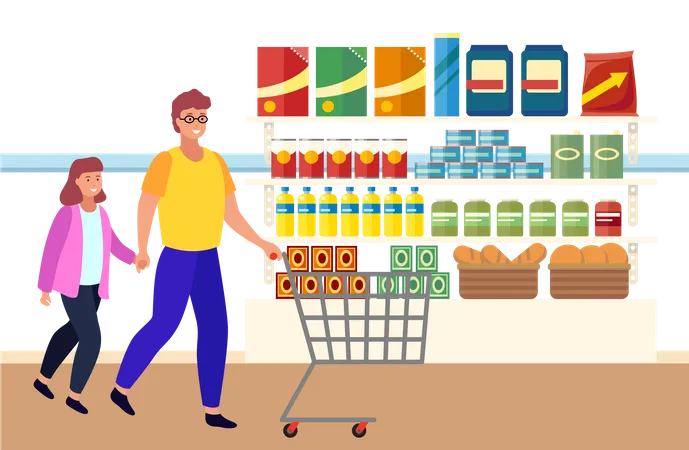 Faire les courses  Illustration