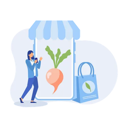 Faire les courses  Illustration