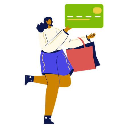 Paiement des courses  Illustration