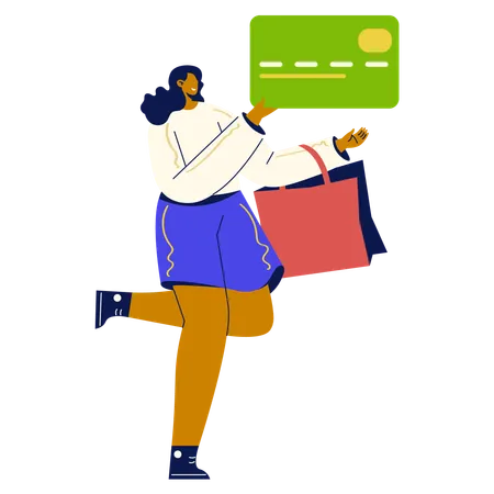 Paiement des courses  Illustration