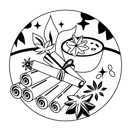 Différentes épices  Illustration