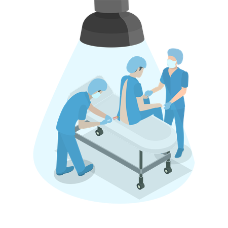 Epidural Anaesthesia in injection  Illustration