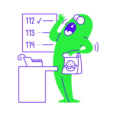 Époustouflé après avoir vu un montant de facture énorme  Illustration