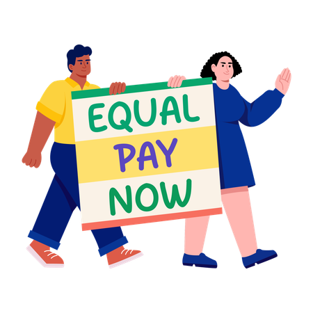 Equality protest democracy advocacy rights banner  Illustration