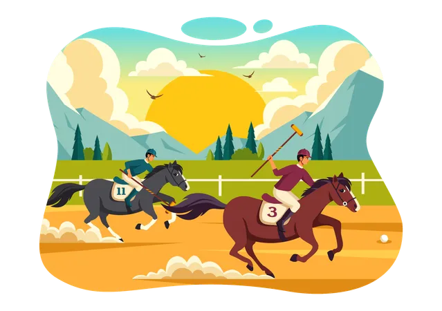 Equestrian Sport  Illustration