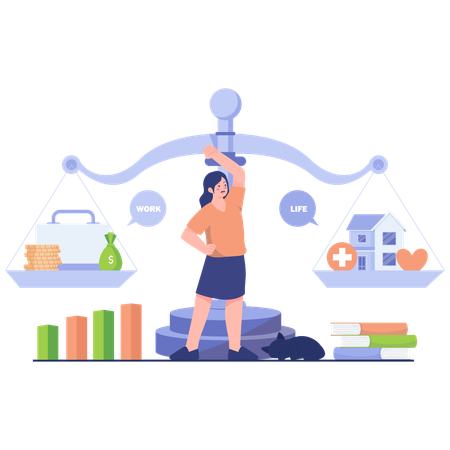 Équilibre entre vie professionnelle et vie privée avec Scale  Illustration