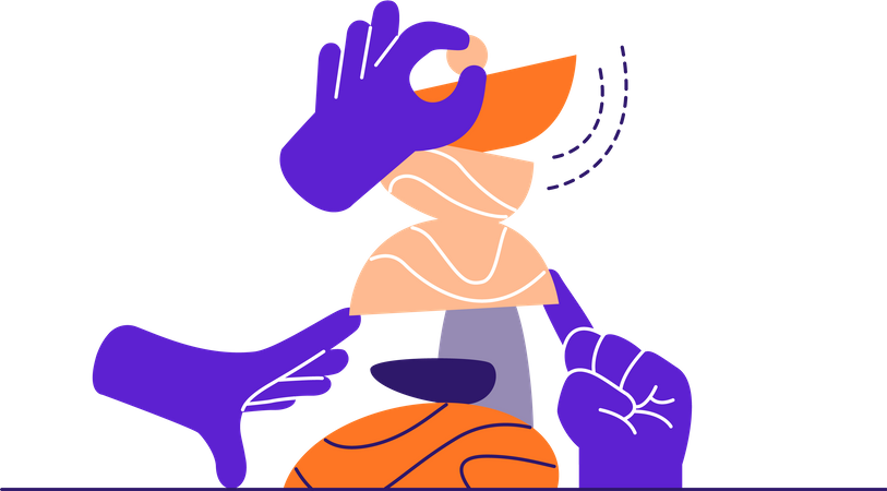 Equilíbrio de pedra  Ilustração