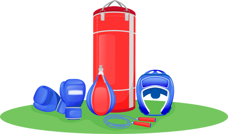 Equipamento de boxe  Ilustração